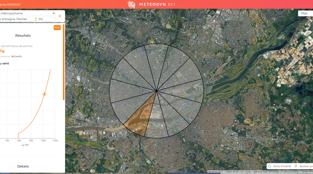 Meteodyn EC1 : Calcul automatique pour le dimensionnement au vent selon l’Eurocode 1