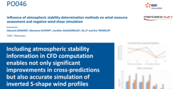 Poster : Influence des méthodes de détermination de la stabilité atmosphérique sur l&rsquo;évaluation de la ressource en vent et la simulation du cisaillement négatif du vent